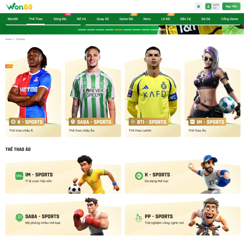 Cá cược thể thao won88