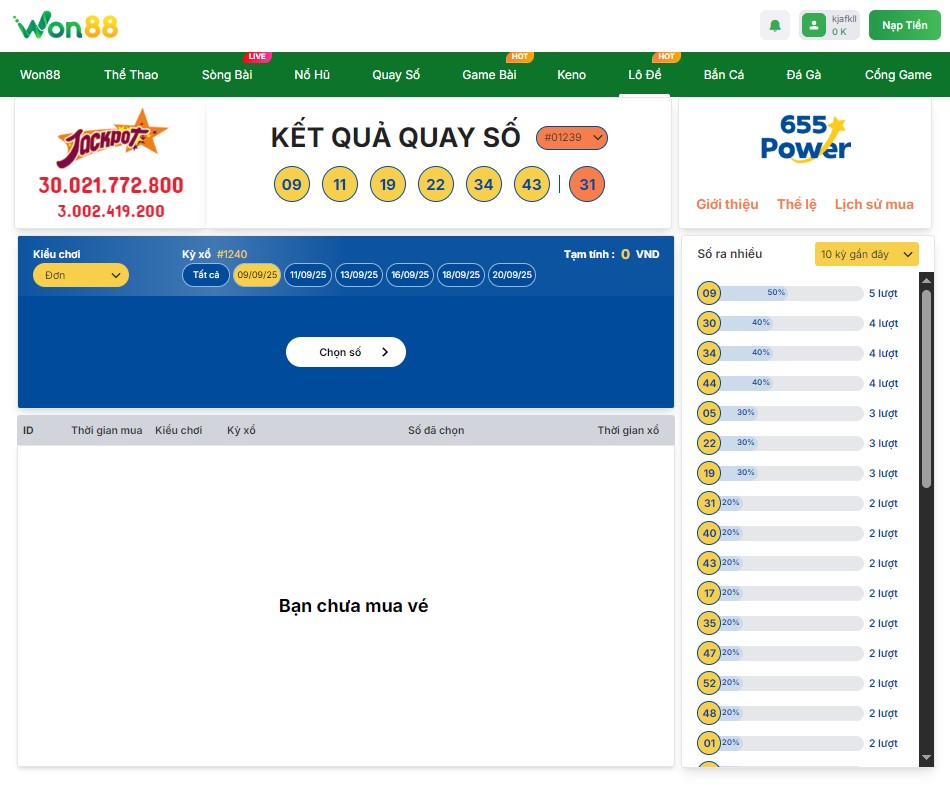 Chơi lô đề online Won88